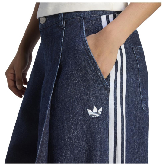 Adidas Γυναικείο παντελόνι Denim Wide Leg Pleats Pants